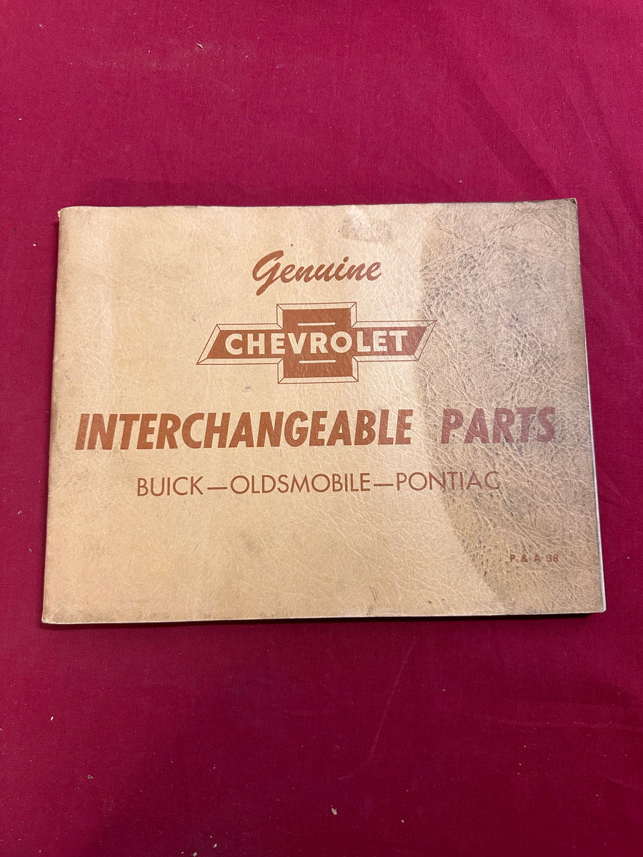 CHEVROLET INTERCHANGEABLE PARTS BOOK Forbush Vintage Auto Parts