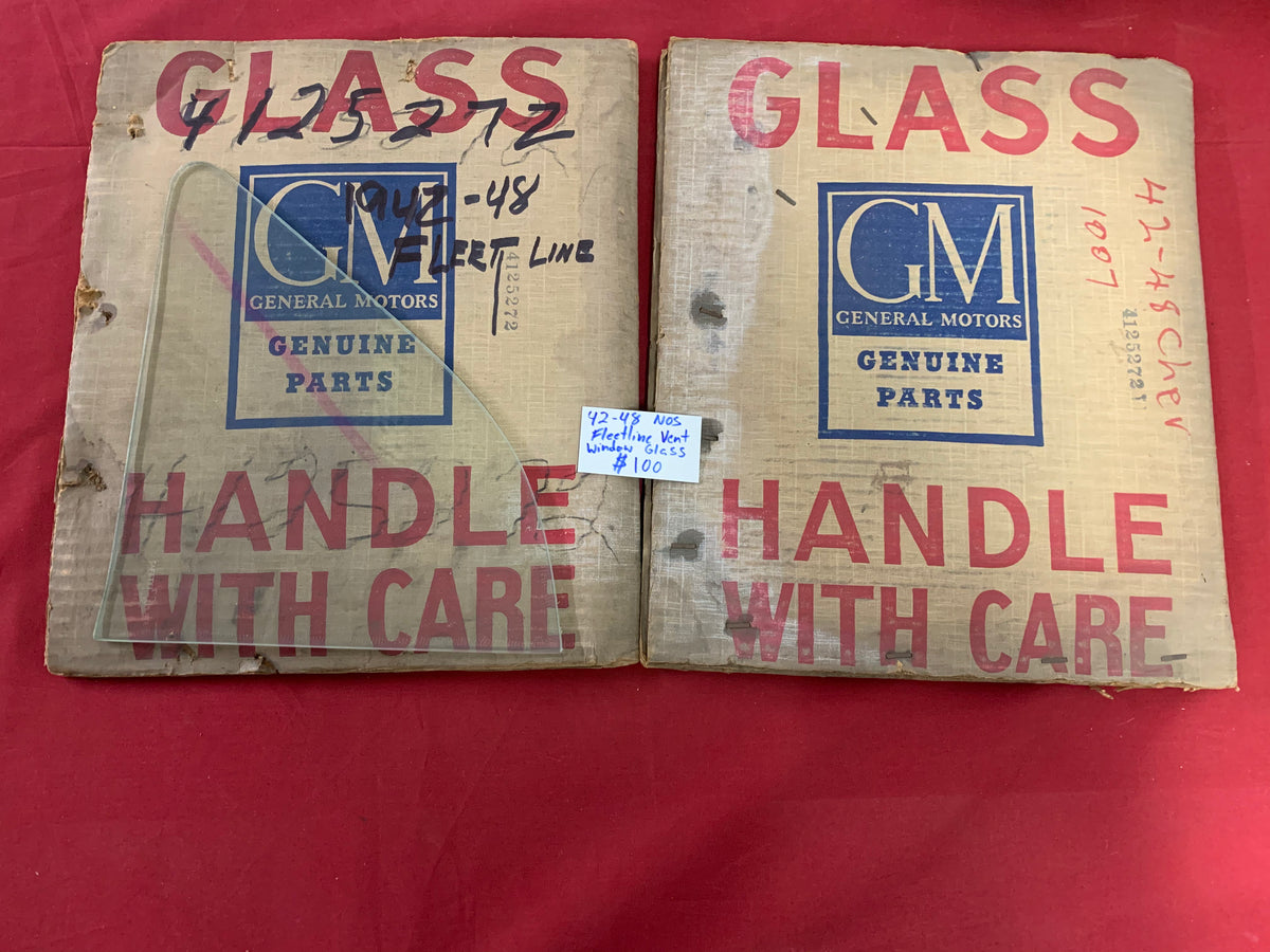 194248 CHEVROLET NOS FLEETLINE VENT WINDOW GLASS Forbush Vintage
