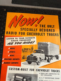 CHEVROLET TRUCK RADIO POSTER