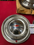1949-50 CHEVROLET NOS ACCESSORY HUBCAPS SET OF FOUR IN ORIGINAL BOX