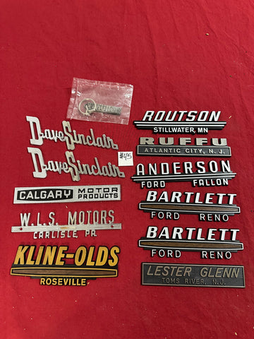 CHEVROLET DEALERSHIP CAR STICK ON PLAQUES