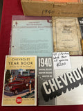 1940 CHEVROLET LITERATURE BOX BUNDLE