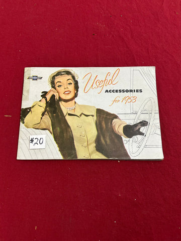 1953 CHEVROLET USEFUL ACCESSORIES BOOKLET