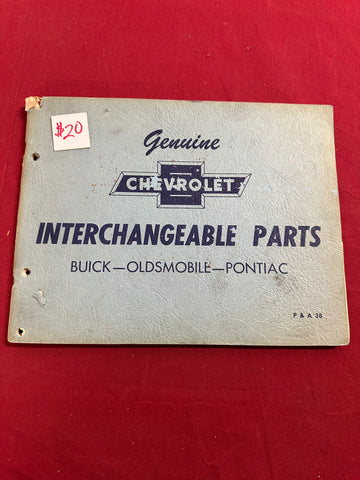 CHEVROLET INTERCHANGEABLE PARTS BOOK