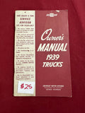 1939 CHEVROLET TRUCKS OWNERS MANUAL