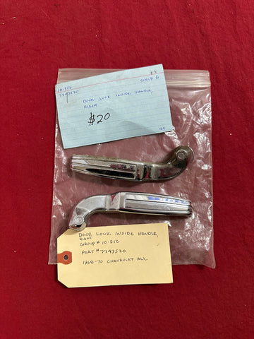 1968-70 CHEVROLET SET OF TWO INSIDE DOOR LOCK HANDLES