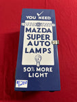 ORIGINAL MAZDA SUPER AUTO LAMPS PORCELAIN DISPLAY CABNET