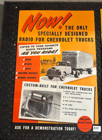 CHEVROLET TRUCK RADIO POSTER