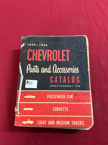 1929-58 CHEVROLET PARTS AND ACCESSORIES CATALOG