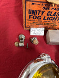 1946-48 CHEVROLET NOS UTILITY FOG LIGHTS ONE AMBER ONE RED