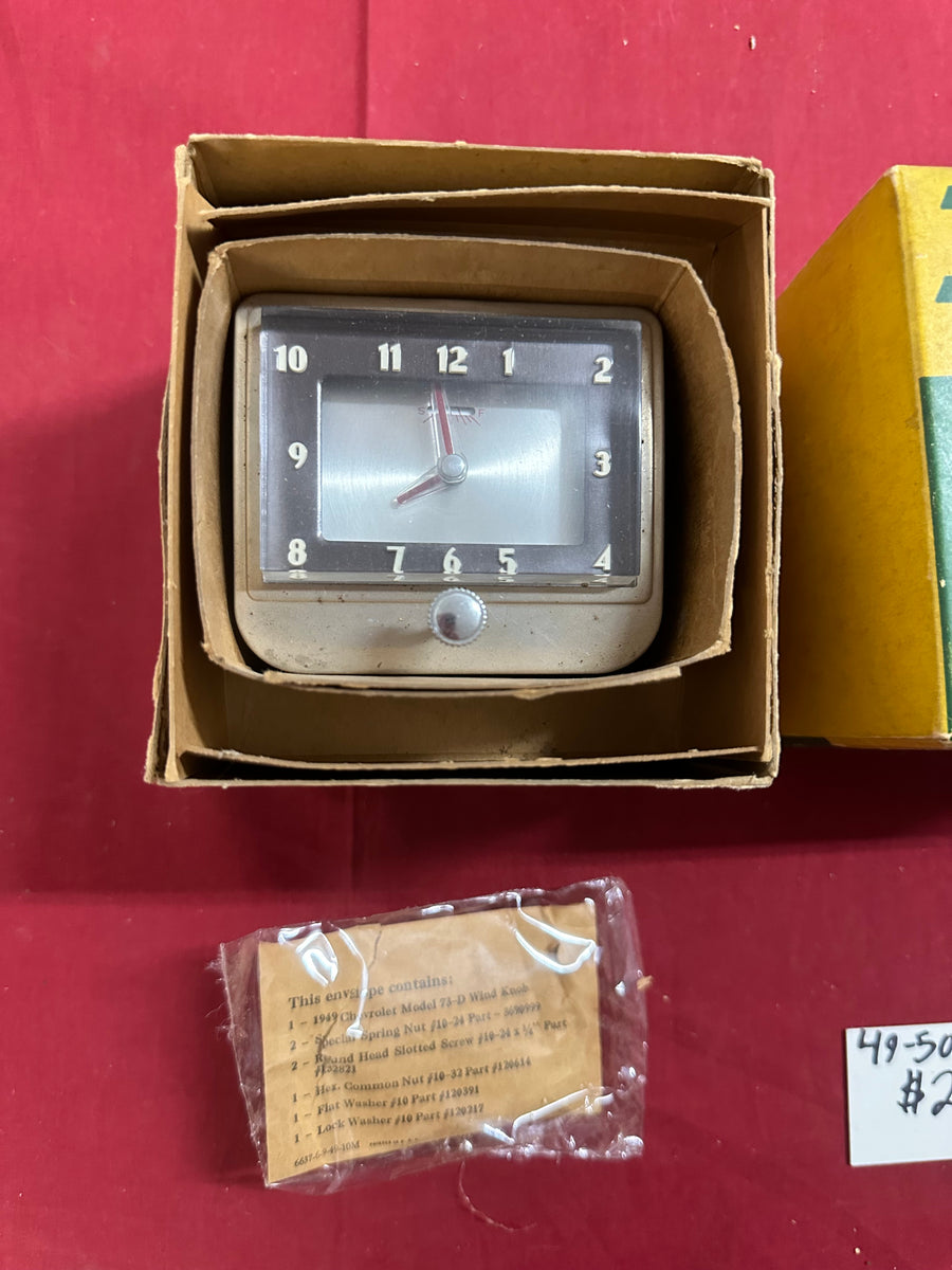 1949-50 CHEVROLET NOS SPRING WOUND CLOCK – Forbush Vintage Auto Parts