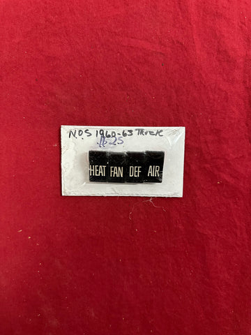1960-63 CHEVROLET NOS TRUCK HEATER BUTTONS