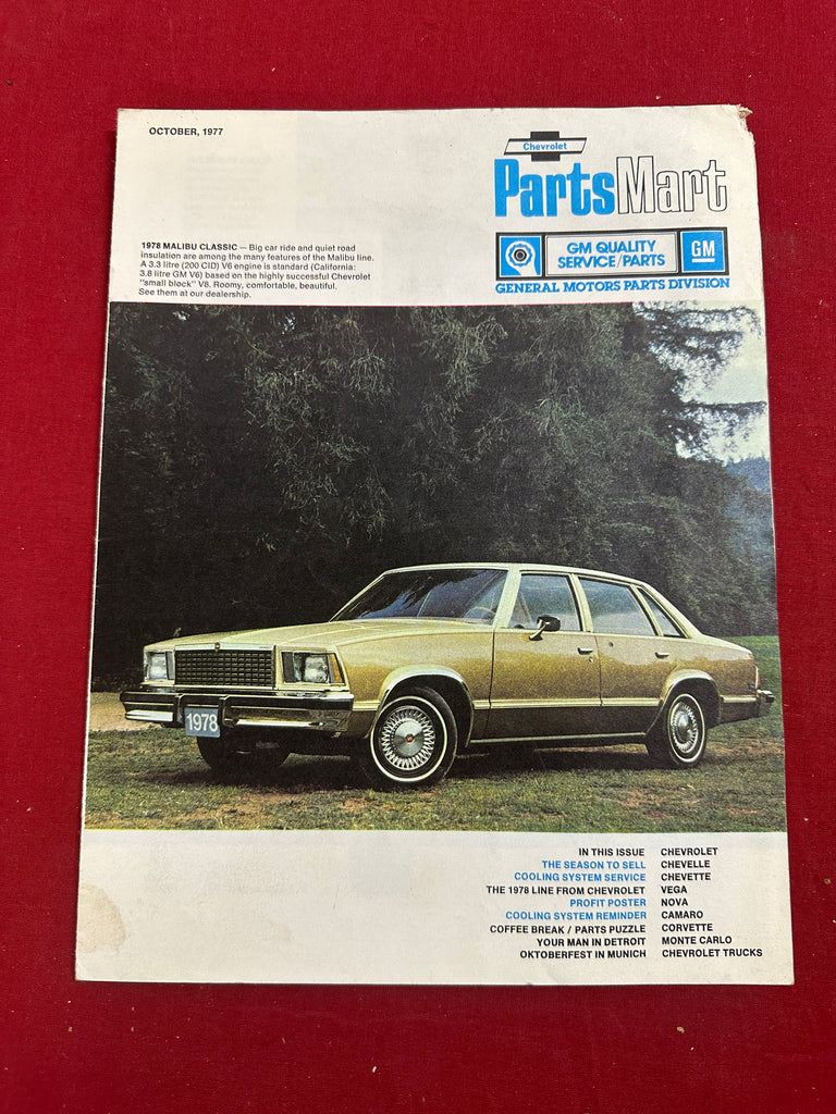 1977 CHEVROLET PARTSMART CATALOG Forbush Vintage Auto Parts