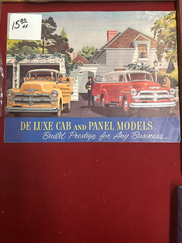 1954-55 CHEVROLET DELUXE CAB AND PANAL MODELS BROCHURE