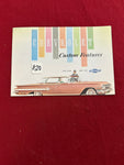 1960 CHEVROLET CUSTOM FEATURES BOOKLET