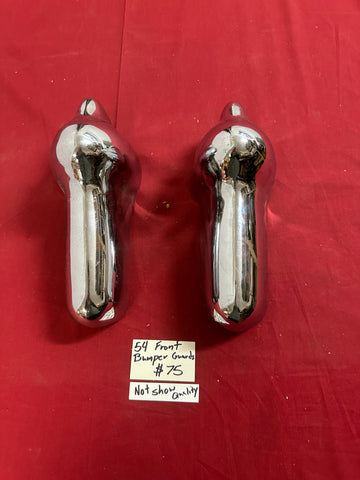 1954 CHEVROLET FRONT BUMPER GUARDS NOT DRIVER QUALITY