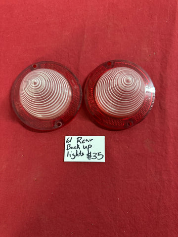 1961 CHEVROLET NOS REAR BACK UP LIGHT LENS