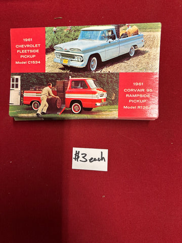 1961 CHEVROLET POST CARD