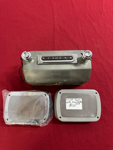 1957-59 CHEVROLET RADIO AND TWO SPEAKER COVERS