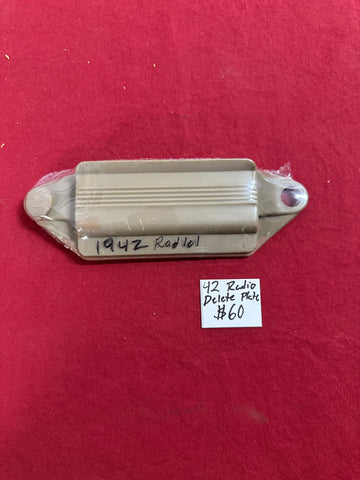1942 CHEVROLET NOS RADIO DELETE PLATE