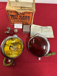 1946-48 CHEVROLET NOS UTILITY FOG LIGHTS ONE AMBER ONE RED