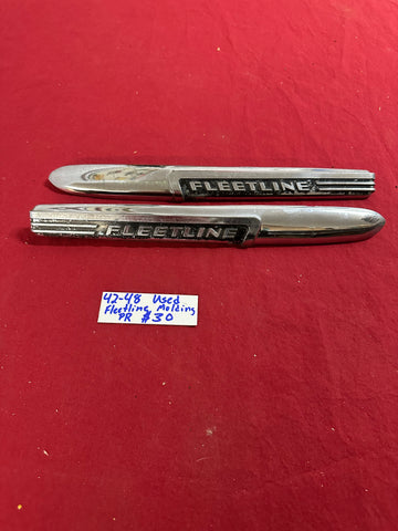 1942-48 CHEVROLET FLEETLINE USED MOLDING PAIR