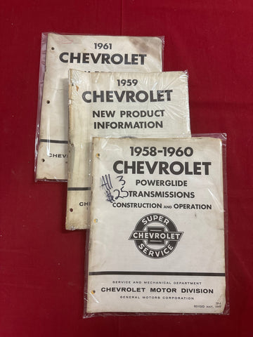 1958-61 LOT OF THREE CHEVROLET BOOKS