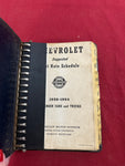 1950-54 CHEVROLET FLAT RATE SCHEDULE BOOKLET