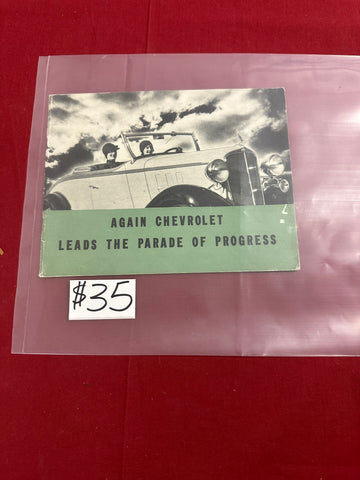 CHEVROLET PARADE OF PROGRESS BOOKLET