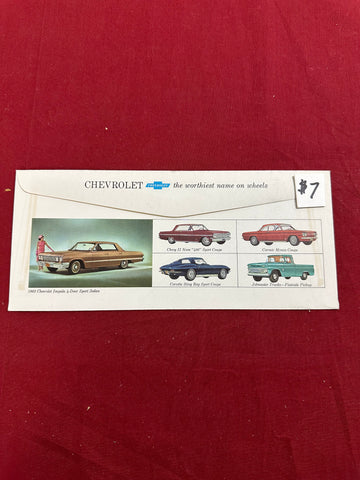 1963 CHEVROLET ENVELOPE