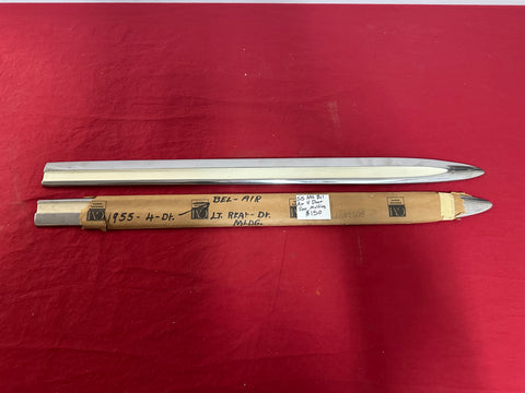 1955 CHEVROLET NOS 4 DOOR REAR DOOR MOLDINGS