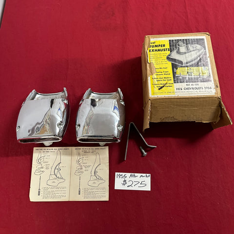 1955 AFTER MARKET BUMPER EXHAUST EXTENSIONS FOR 1955 CHEVROLET AND 1951, 1954-55 FORD