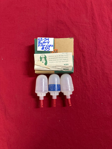 1953-54 CHEVROLET NOS BATTERY FILLER BOTTLES