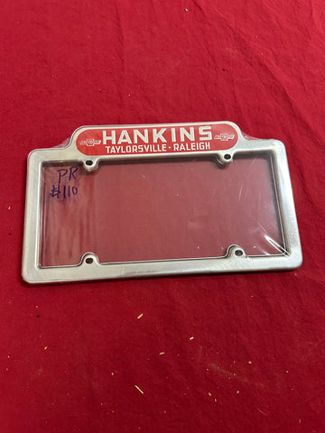 HANKINS CHEVROLET LICENSE PLATE FRAMES PAIR