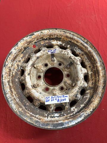 SET OF FOUR ARTILLERY RIMS