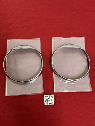 1940 CHEVROLET FOG LIGHT BEZELS