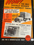 CHEVROLET TRUCK RADIO POSTER