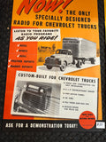 CHEVROLET TRUCK RADIO POSTER