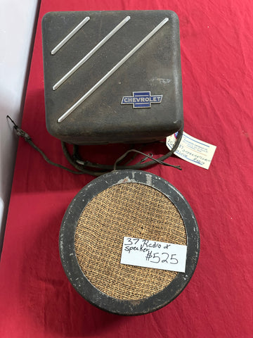 1937 CHEVROLET RADIO AND SPEAKER