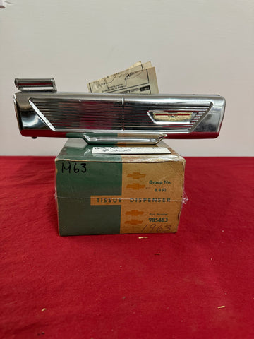1963 CHEVROLET NOS TISSUE DISPENSER MISSING SCREWS