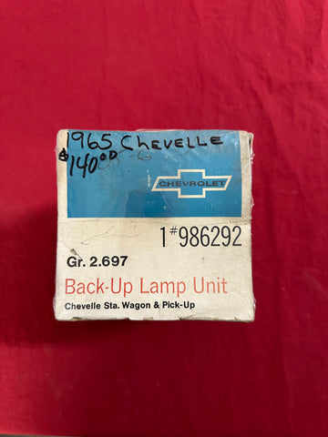 1965 CHEVROLET NOS CHEVELLE BACK UP LAMP UNIT