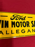 ORIGINALLY FORD COLVIN MOTOR SALES ALLEGAN SIGN TIN
