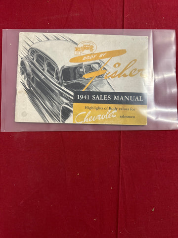 1941 CHEVROLET SALES MANUAL