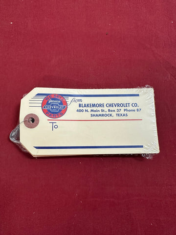 CHEVROLET DEALERSHIP IDENTIFICATION TAGS SET OF 5