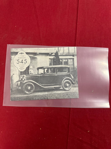 CHEVROLET THE COACH ADVERTISEMENT