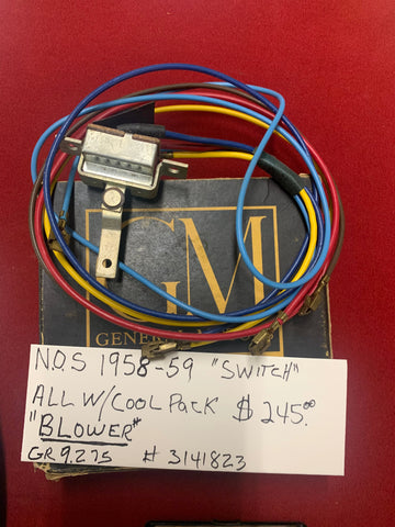 1958-59 CHEVROLET NOS BLOWER SWITCH ALL WITH COOL PACK