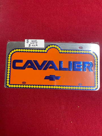 CAVALIER CHEVROLET LICENSE PLATE