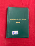 CHEVROLET PERSONAL HEALTH RECORD BINDER
