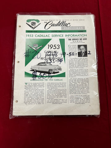 1948-54 CADILLAC SERVICE NEWS