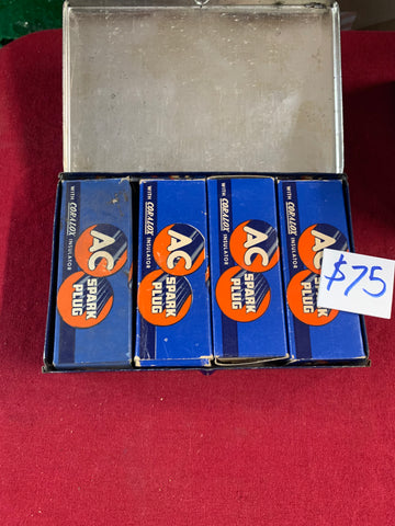 AC SPARK PLUG TIN COMPLETE WITH SPARK PLUGS